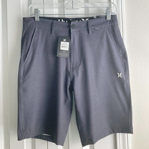 Hurley Men's Hybrid printed walk shorts 4-way stretch Gray NWT size 28 - Picture 2 of 9